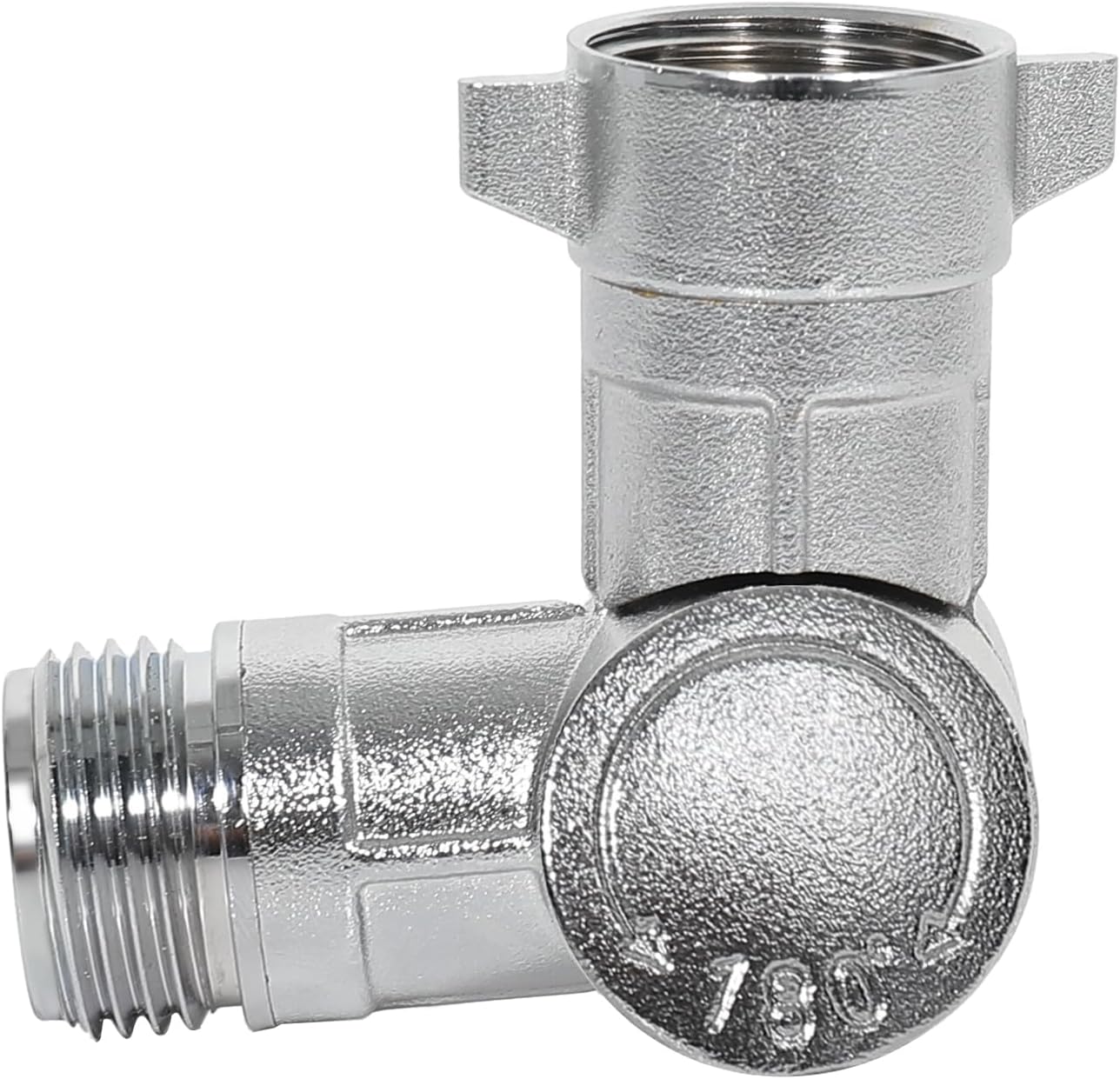 Swivel Hose Connector, brass hose elbow can rotate 180°, reducing hose kinking - 3/4" FHT X 3/4" MHT Hose Thread for garden/RV/lawn.