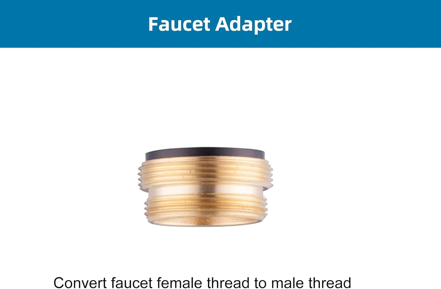 Hibbent Faucet Adapter Kit, Swivel Aerator Adapter to Connect Garden Hose - Multi-Thread Kitchen Sink Faucet to Garden Hose Adapter 3/4 Inch - Chrome Finished