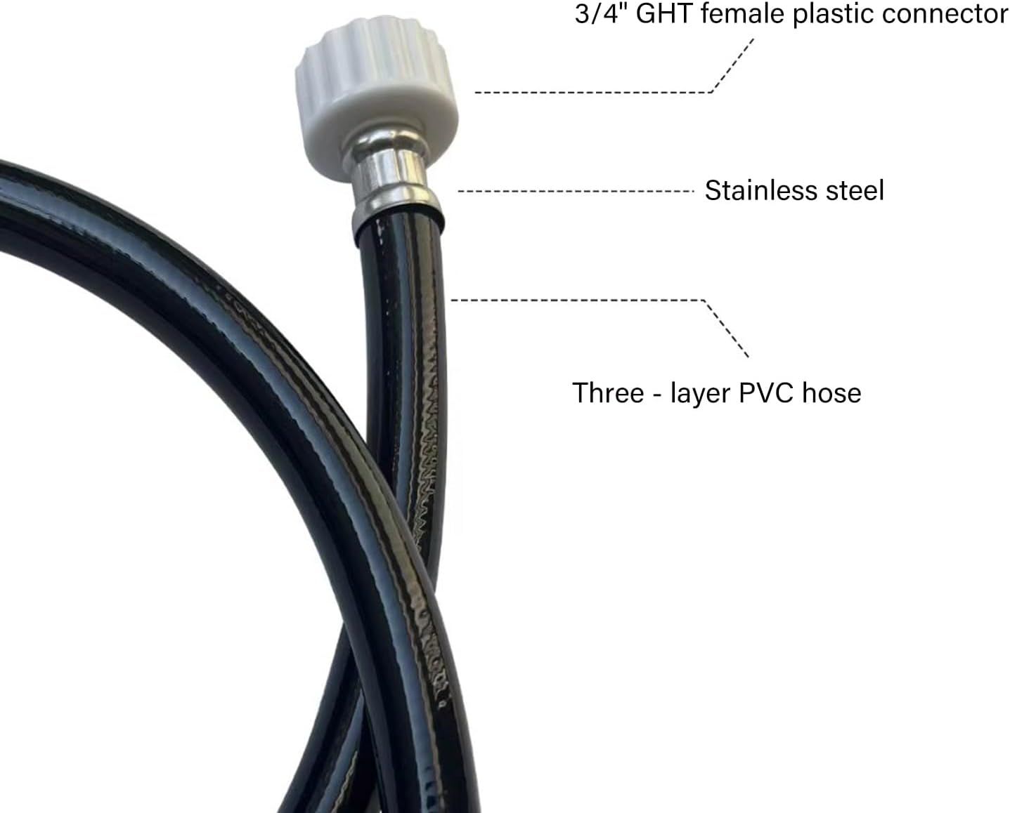 6FT Dehumidifier Drain Hose With 3/4 Inch FHT Connector, Leak-Proof, Kink-Free, Perfectly Compatible With Most Dehumidifier Brands