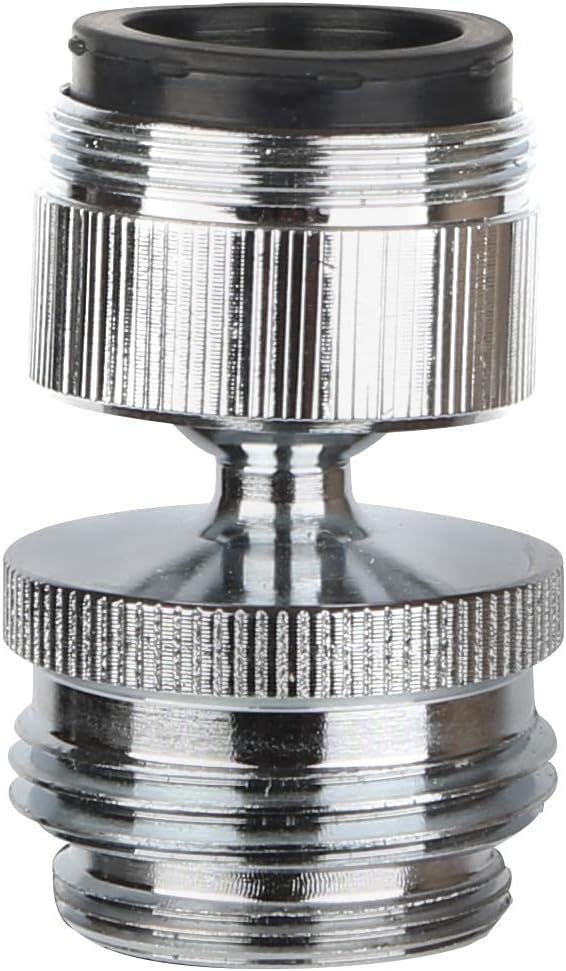 Hibbent Faucet Adapter Kit, Swivel Aerator Adapter to Connect Garden Hose - Multi-Thread Kitchen Sink Faucet to Garden Hose Adapter 3/4 Inch - Chrome Finished