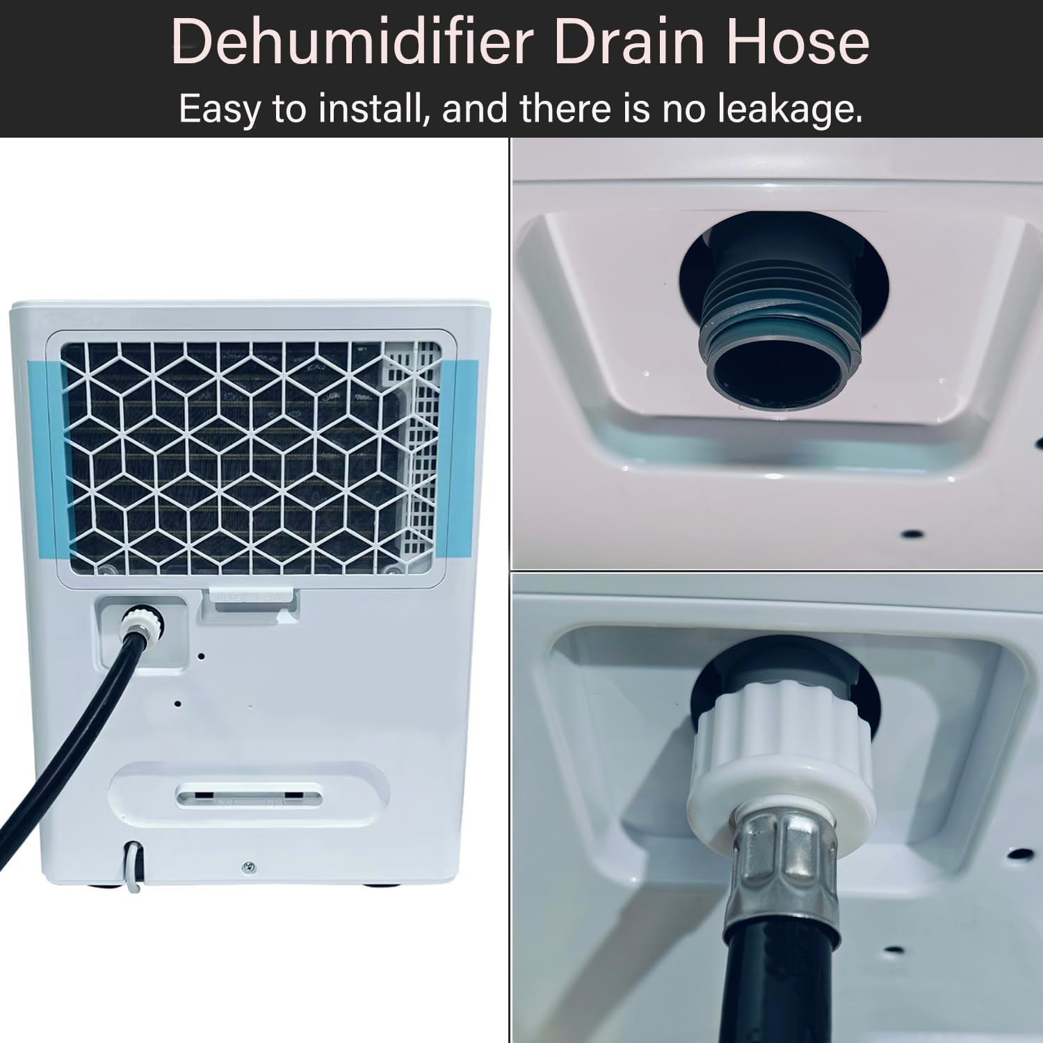 6FT Dehumidifier Drain Hose With 3/4 Inch FHT Connector, Leak-Proof, Kink-Free, Perfectly Compatible With Most Dehumidifier Brands